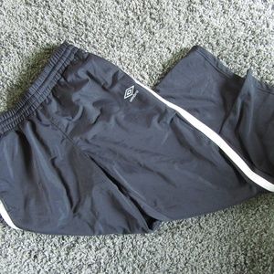 Umbro Dark Gray With White Stripe Sweatpants